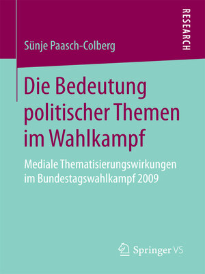 cover image of Die Bedeutung politischer Themen im Wahlkampf